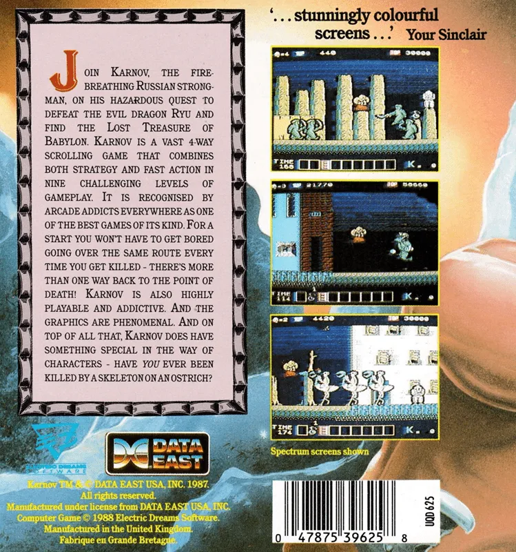 Karnov box back