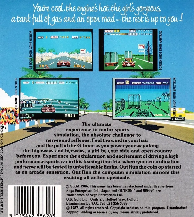 OutRun box back