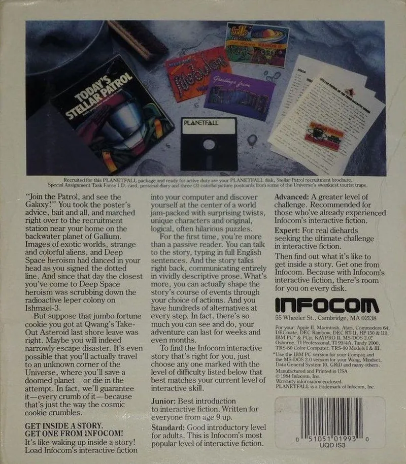 Planetfall box back