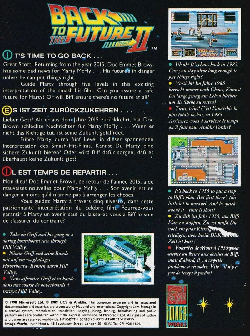 Back to the Future II box back