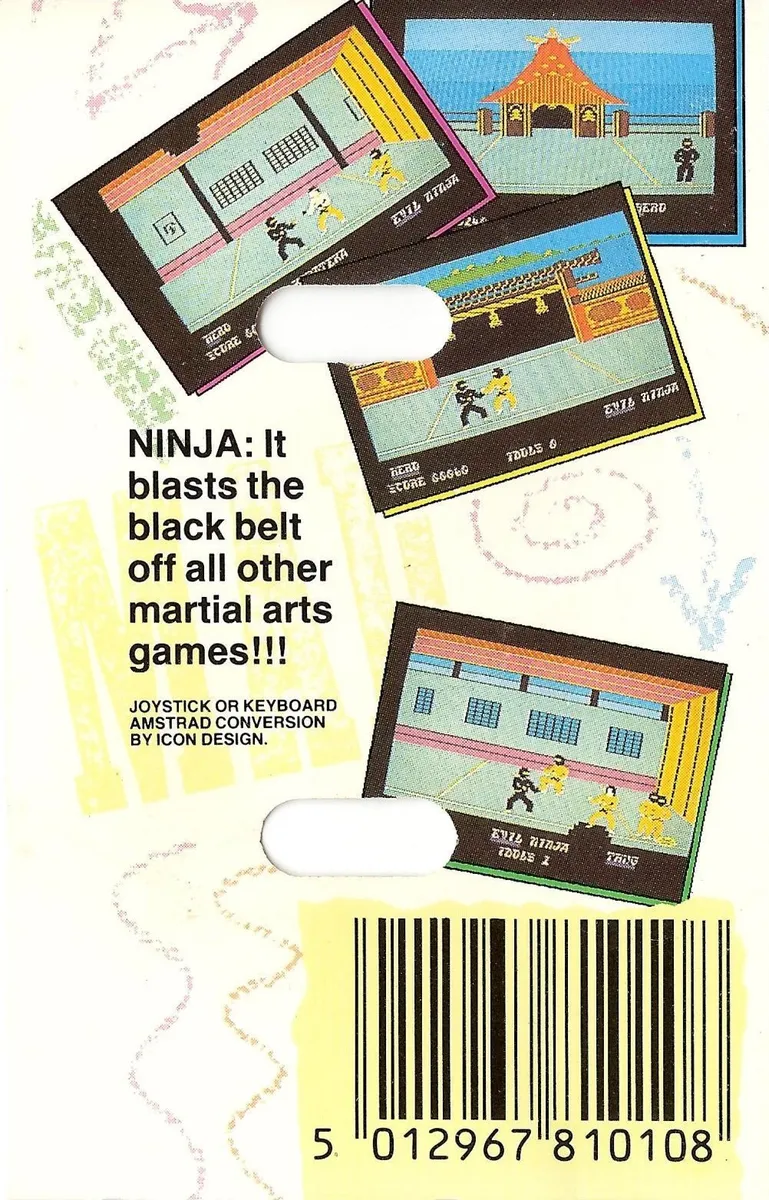 Ninja (Mastertronic) box back