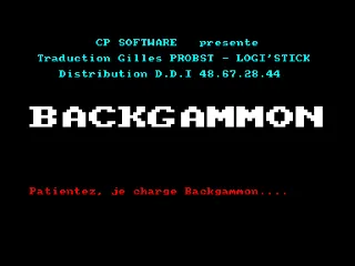 Backgammon screenshot
