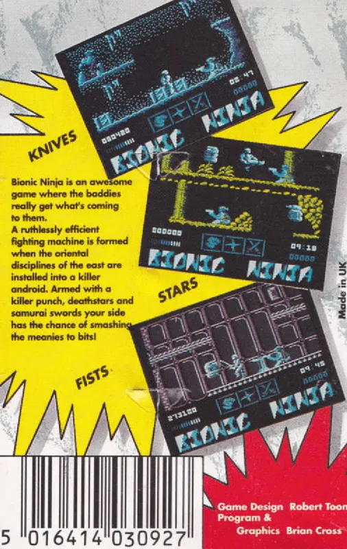 Bionic Ninja box back