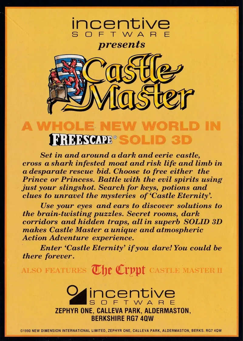 Castle Master II: The Crypt box back
