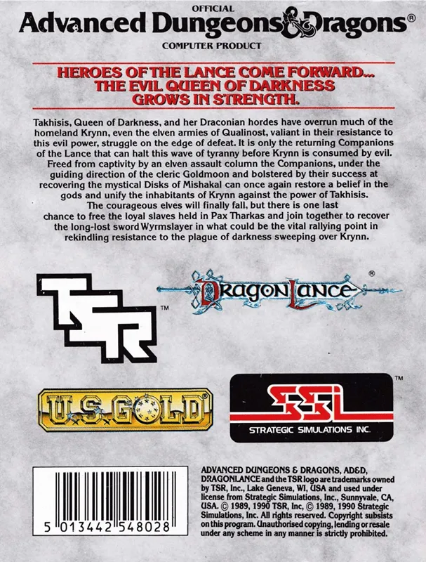 Dragons of Flame box back