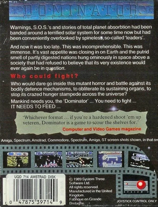 Dominator box back