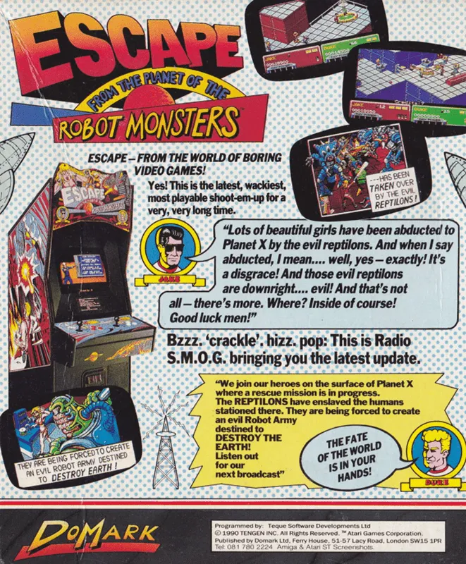 Escape from the Planet of the Robot Monsters box back