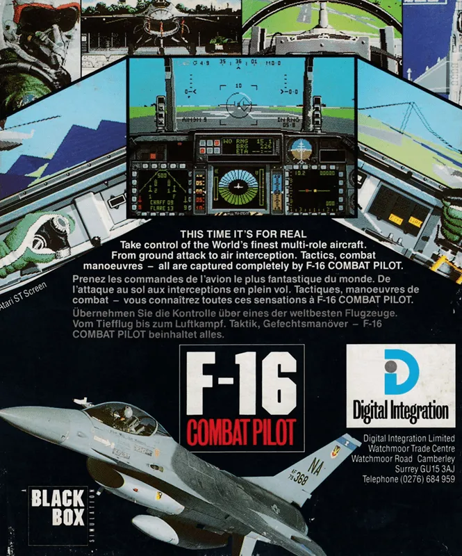 F-16 Combat Pilot box back