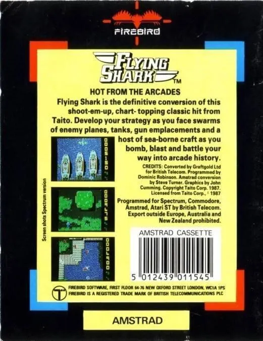 Flying Shark box back