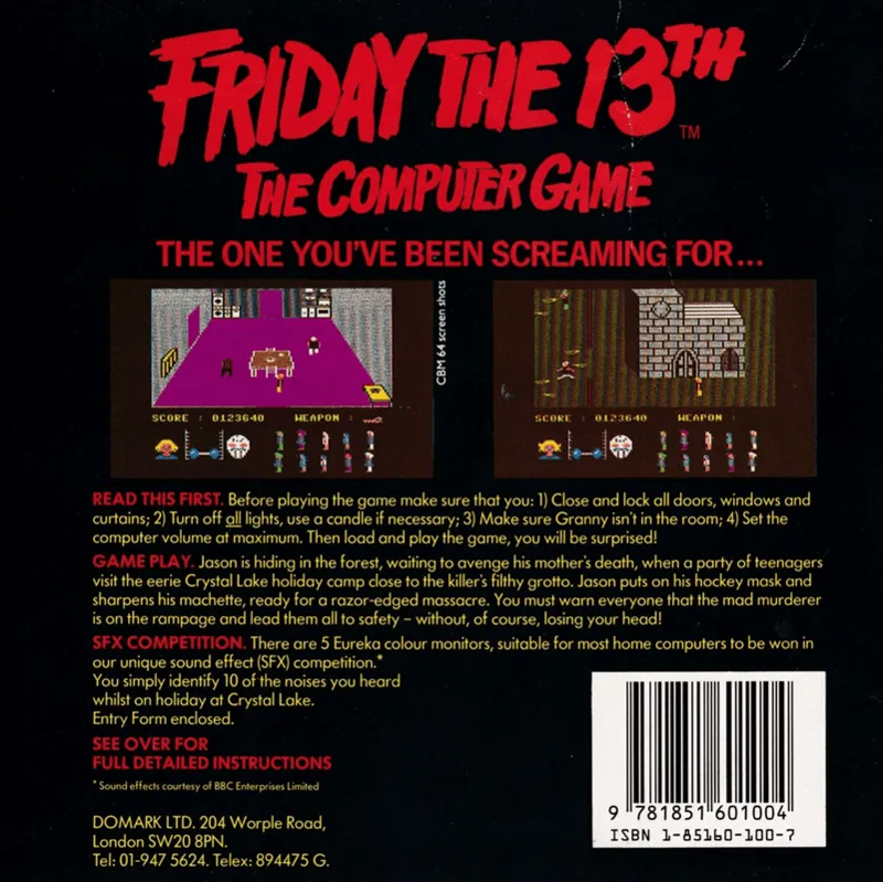 Friday the 13th box back