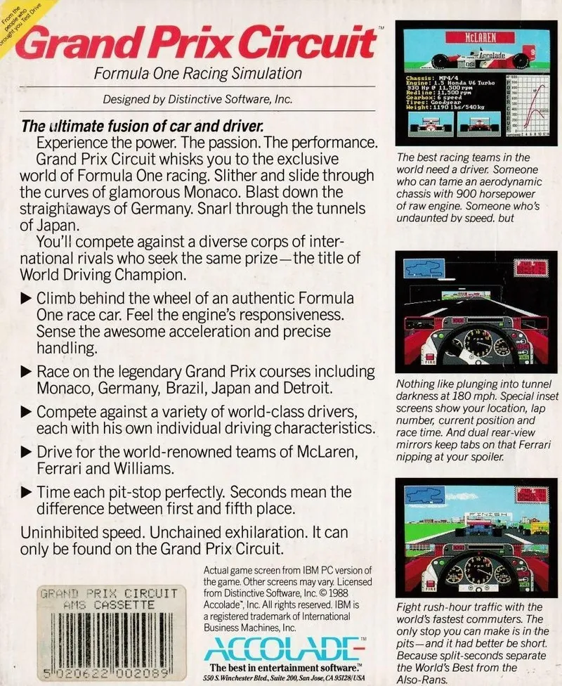 Grand Prix Circuit box back