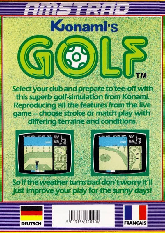 Konami's Golf box back