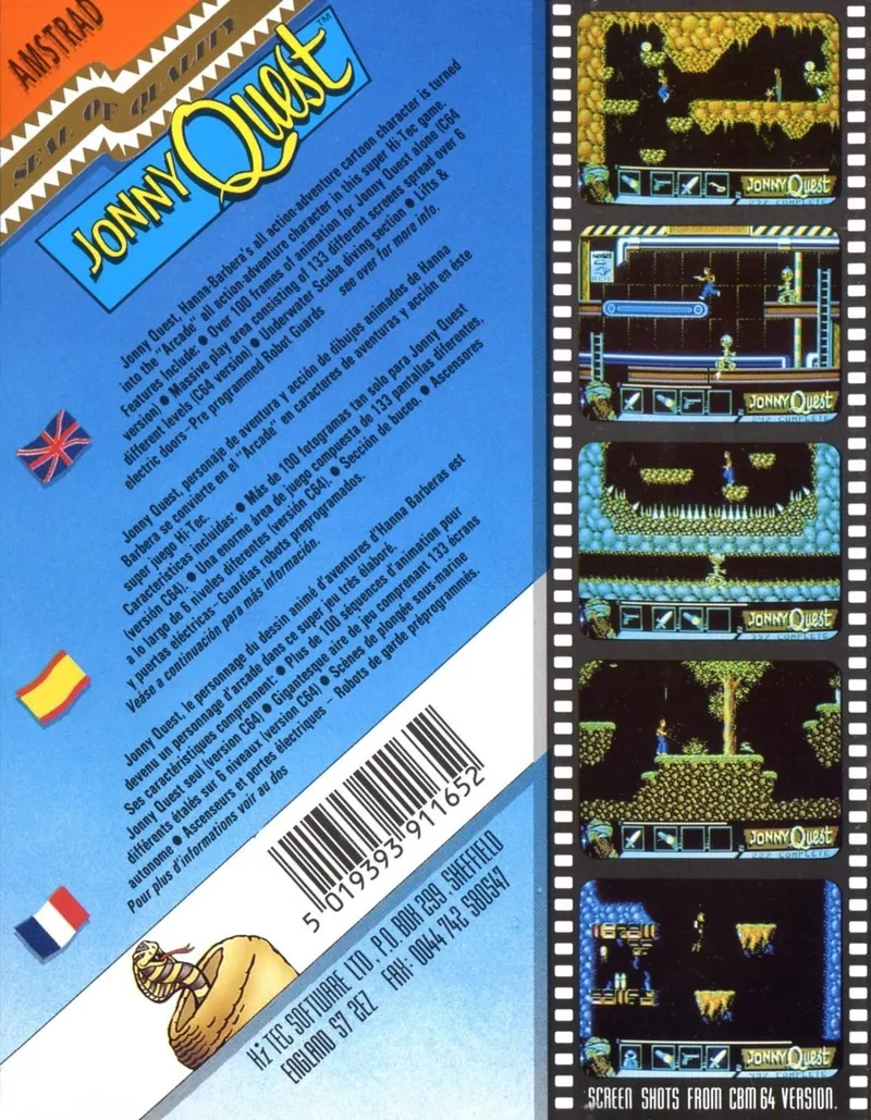 Jonny Quest in Doctor Zin's Underworld box back