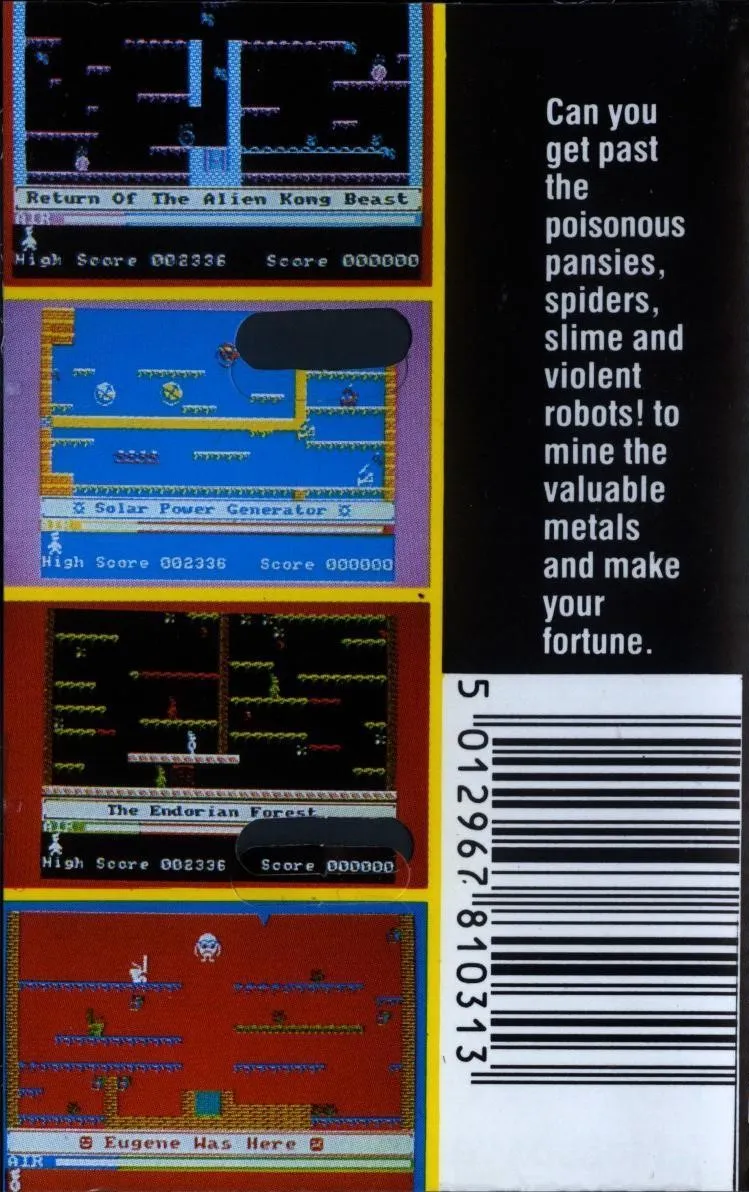 Manic Miner box back