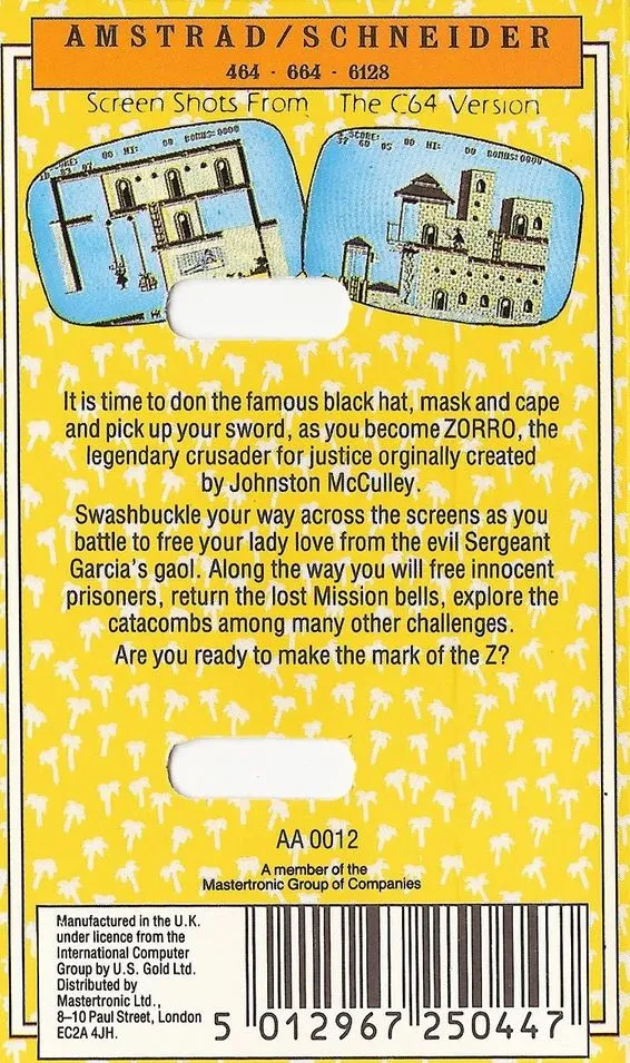 Zorro box back