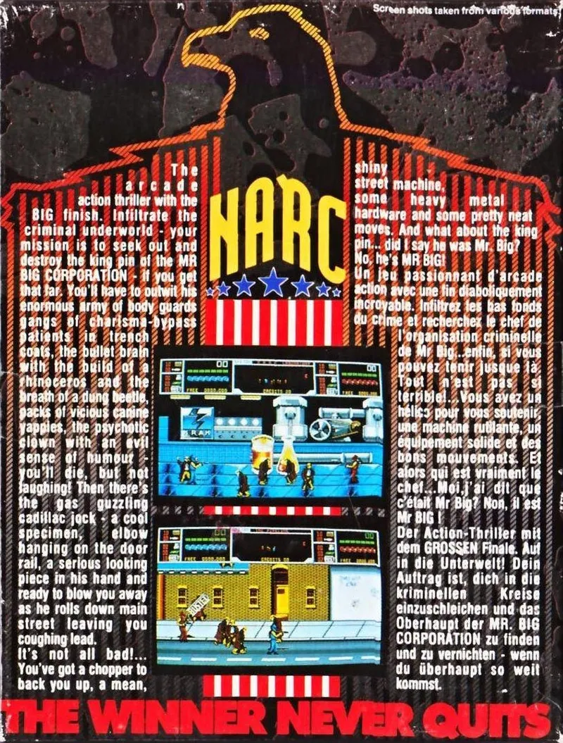NARC box back