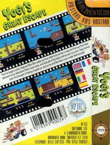 Yogi's Great Escape box back