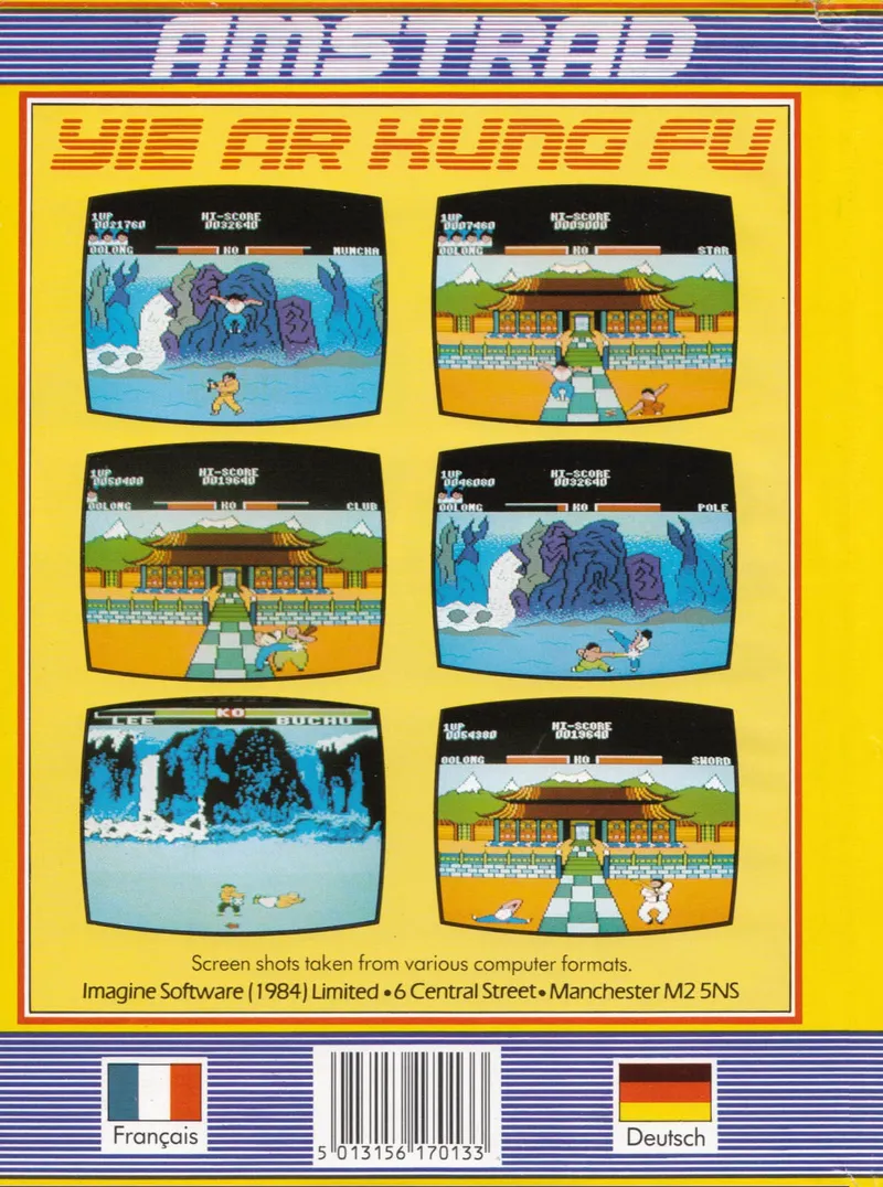 Yie Ar Kung-Fu box back