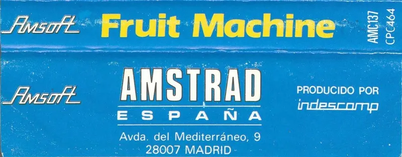 Fruit Machine box back