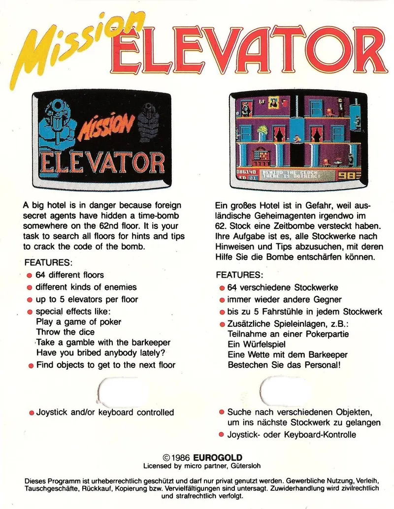 Mission Elevator box back