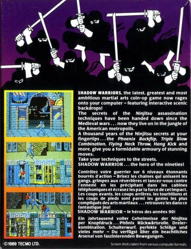 Shadow Warriors box back