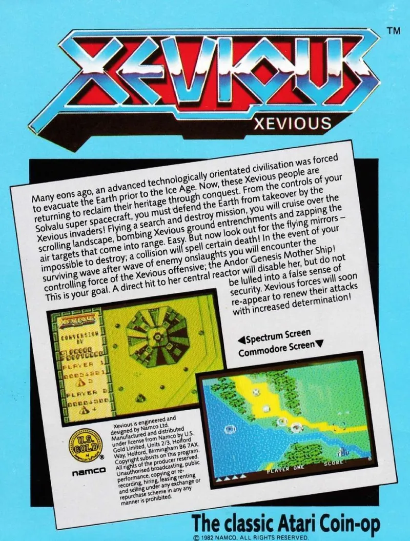 Xevious box back
