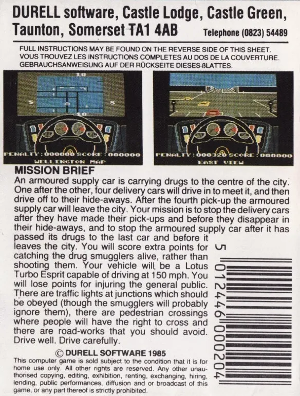 Turbo Esprit box back