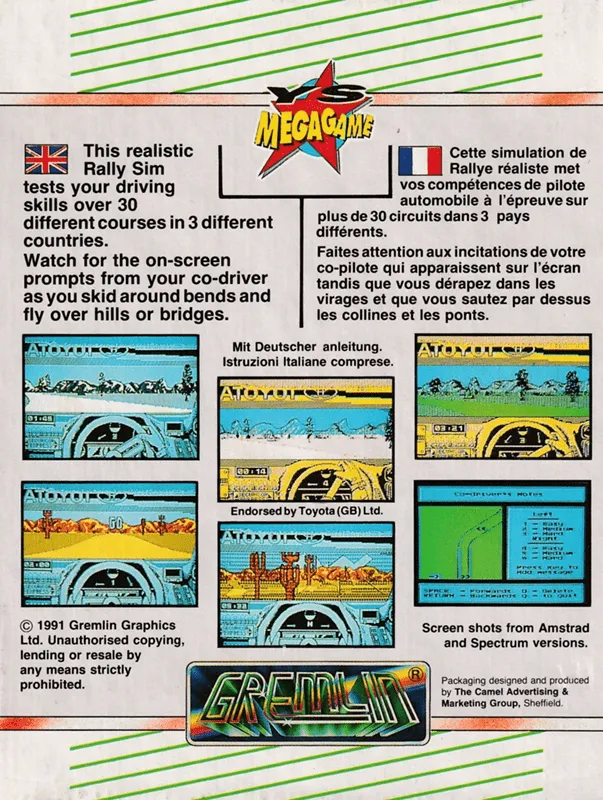 Toyota Celica GT Rally box back