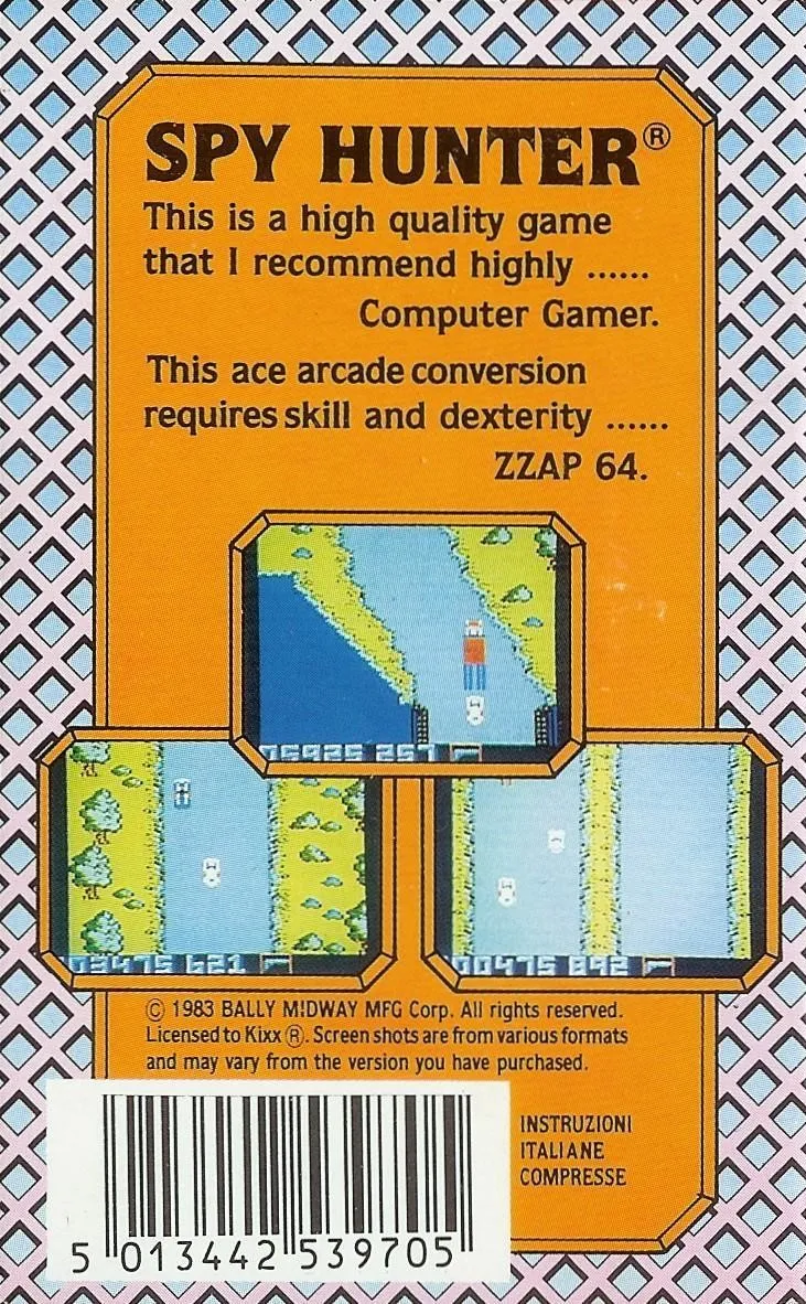 Spy Hunter box back