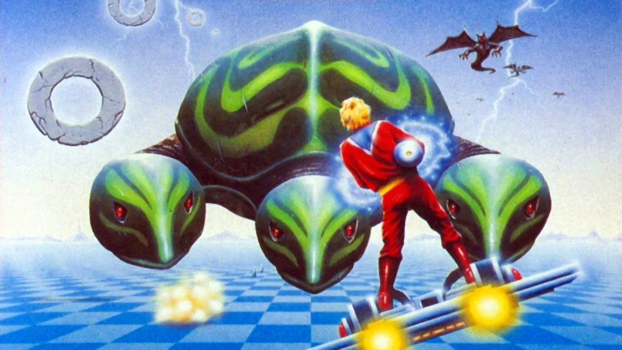 Backdrop artwork for Space Harrier II