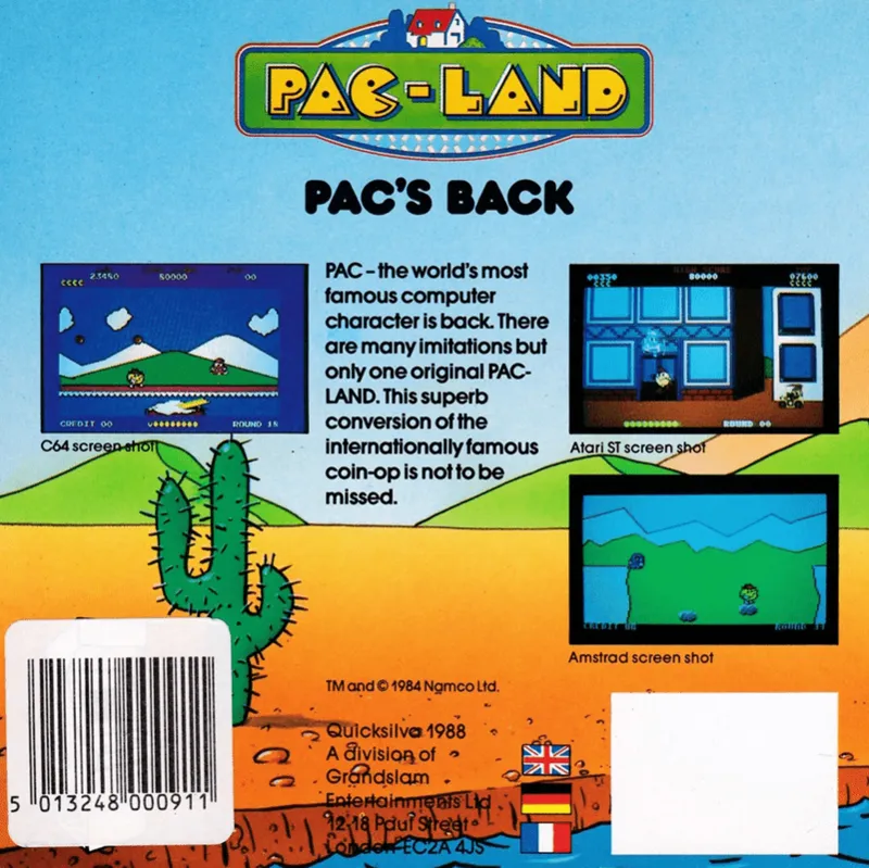 Pac-Land box back