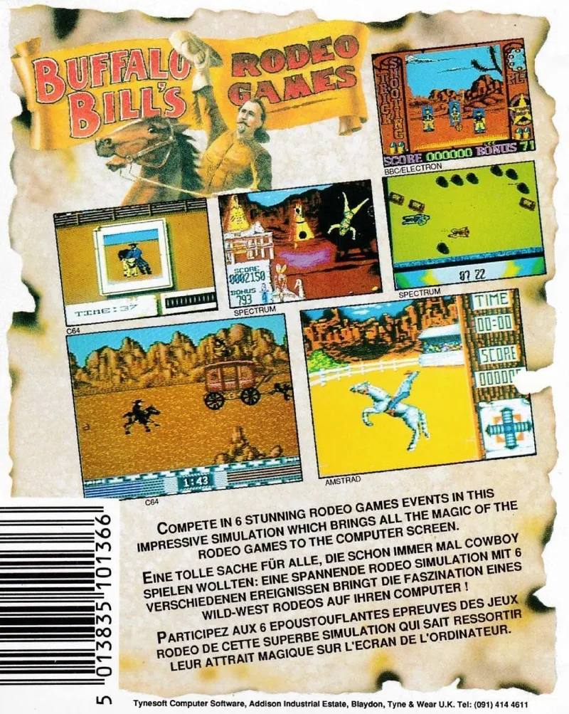 Buffalo Bill's Wild West Show box back