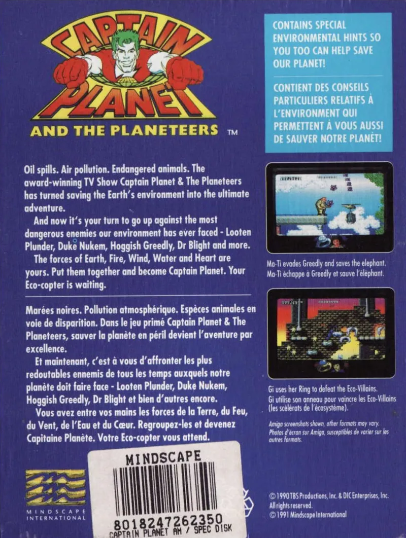 Captain Planet and the Planeteers box back