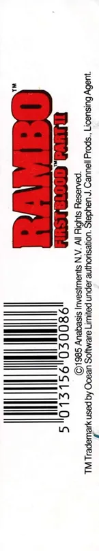 Rambo: First Blood Part II box back