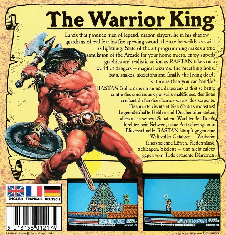 Rastan box back