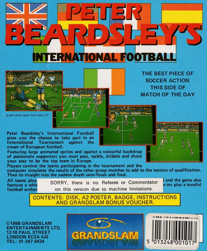 Peter Beardsley's Soccer box back