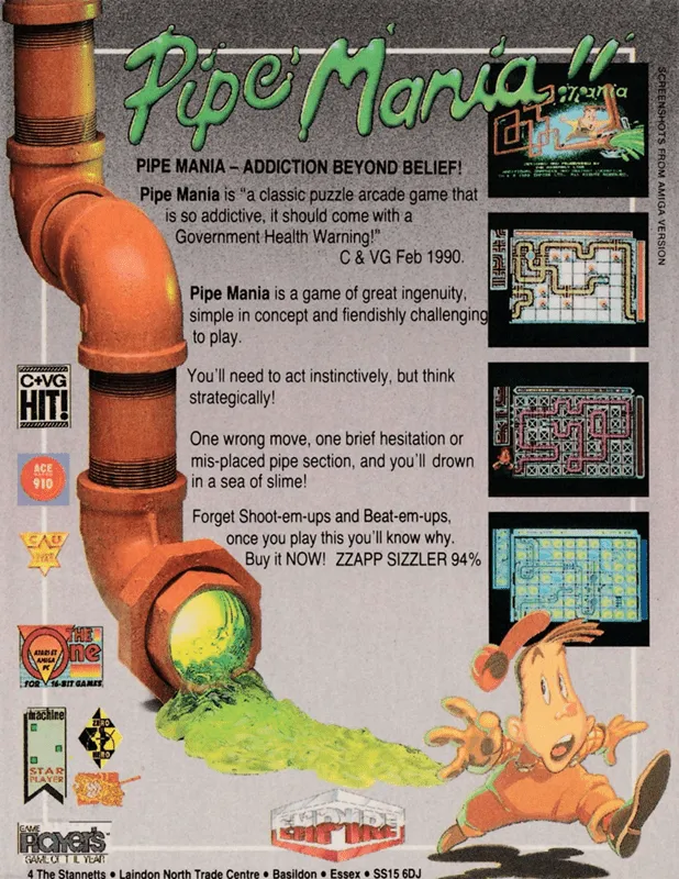 Pipe Mania box back