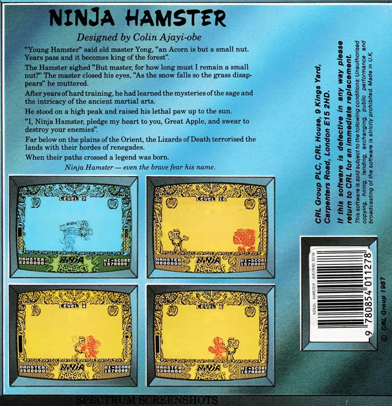 Ninja Hamster box back