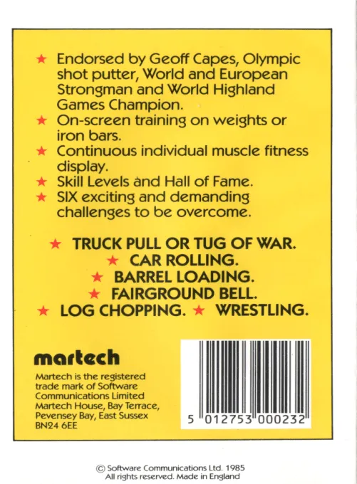Geoff Capes Strongman box back