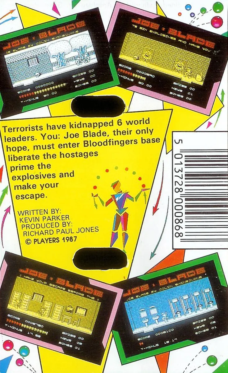Joe Blade box back