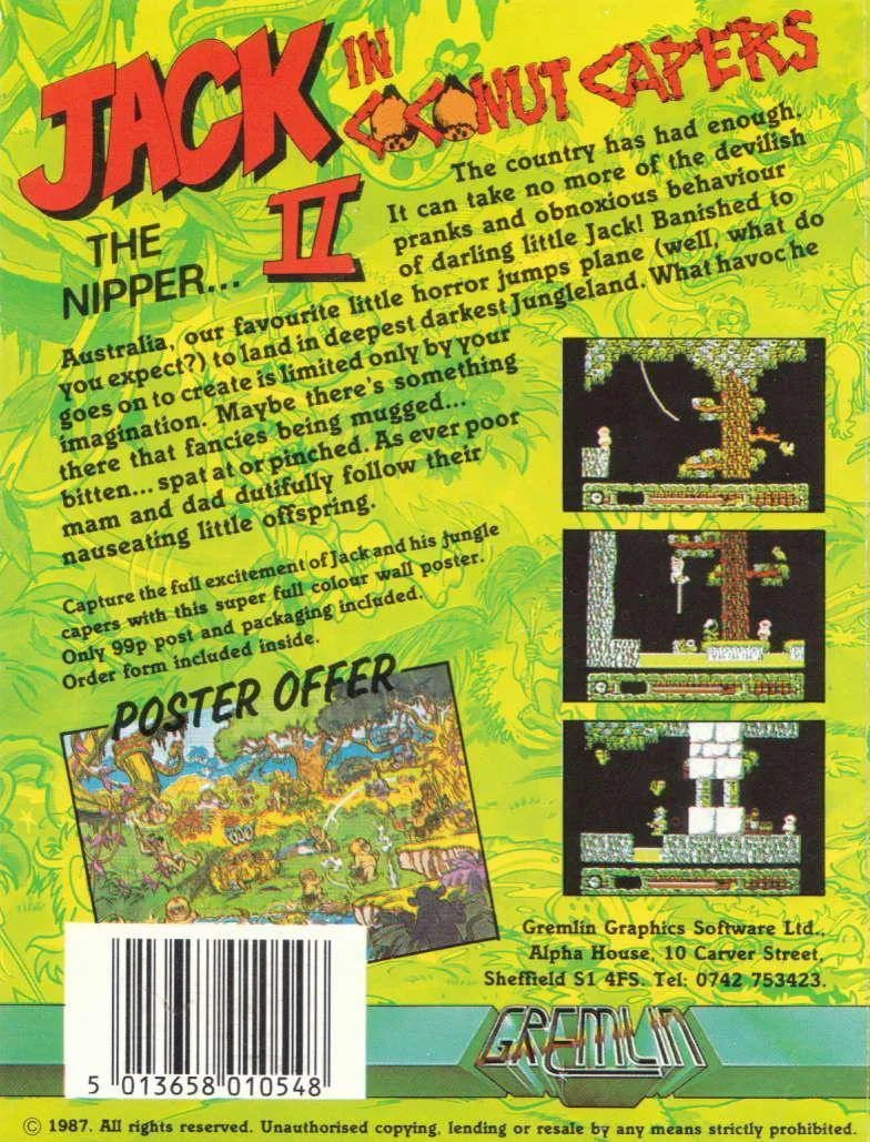 Jack the Nipper II... in Coconut Capers box back