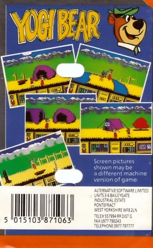 Yogi Bear box back