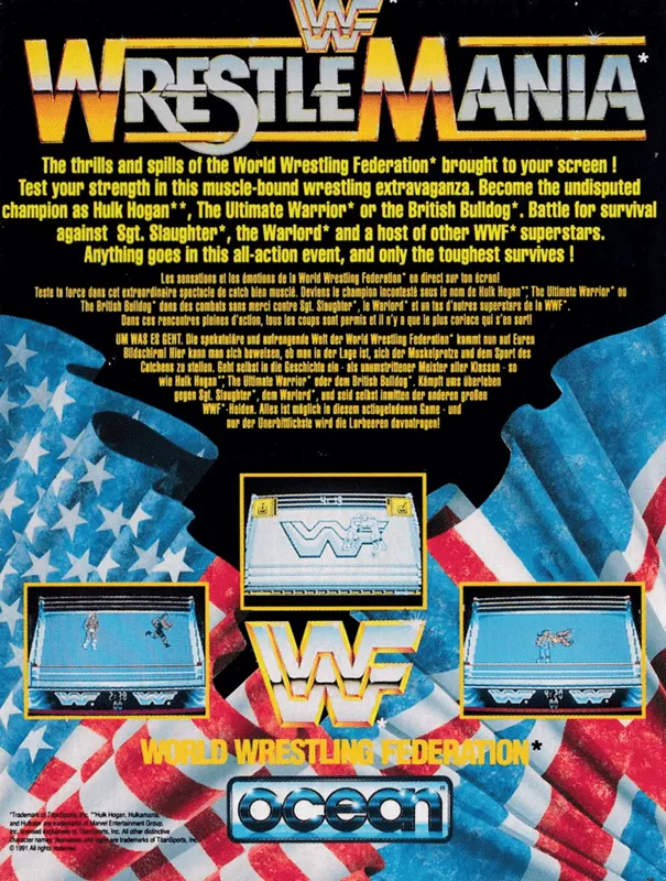 WWF Wrestlemania box back
