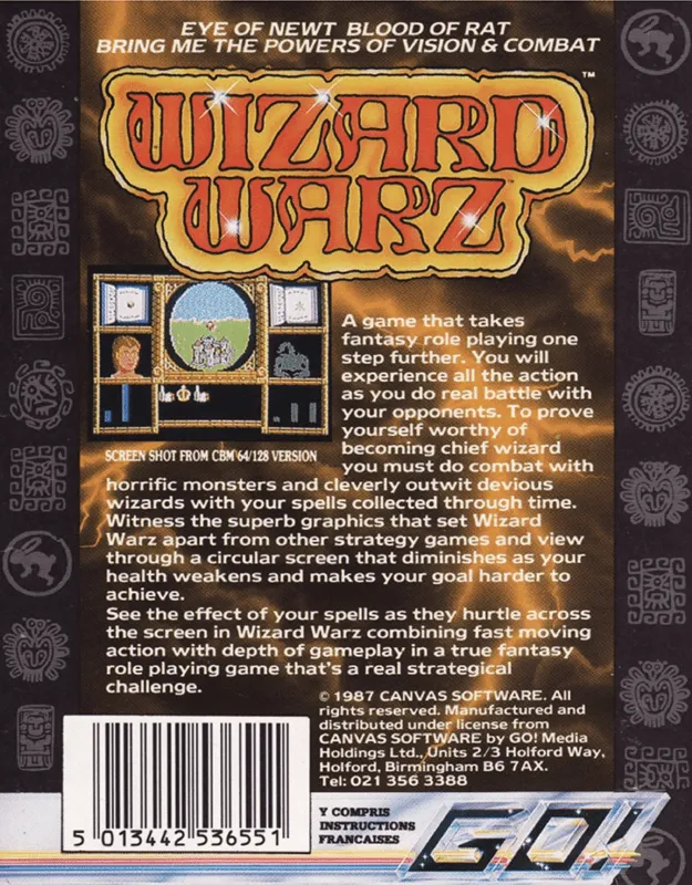 Wizard Warz box back