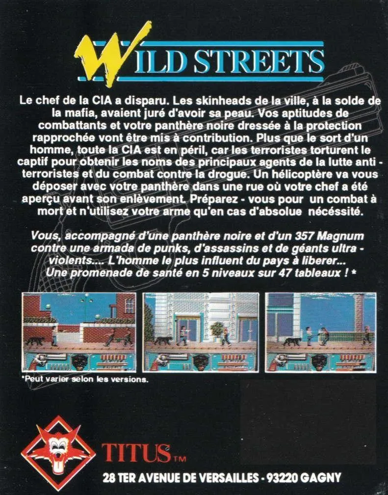 Wild Streets box back