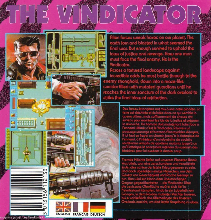 The Vindicator! box back