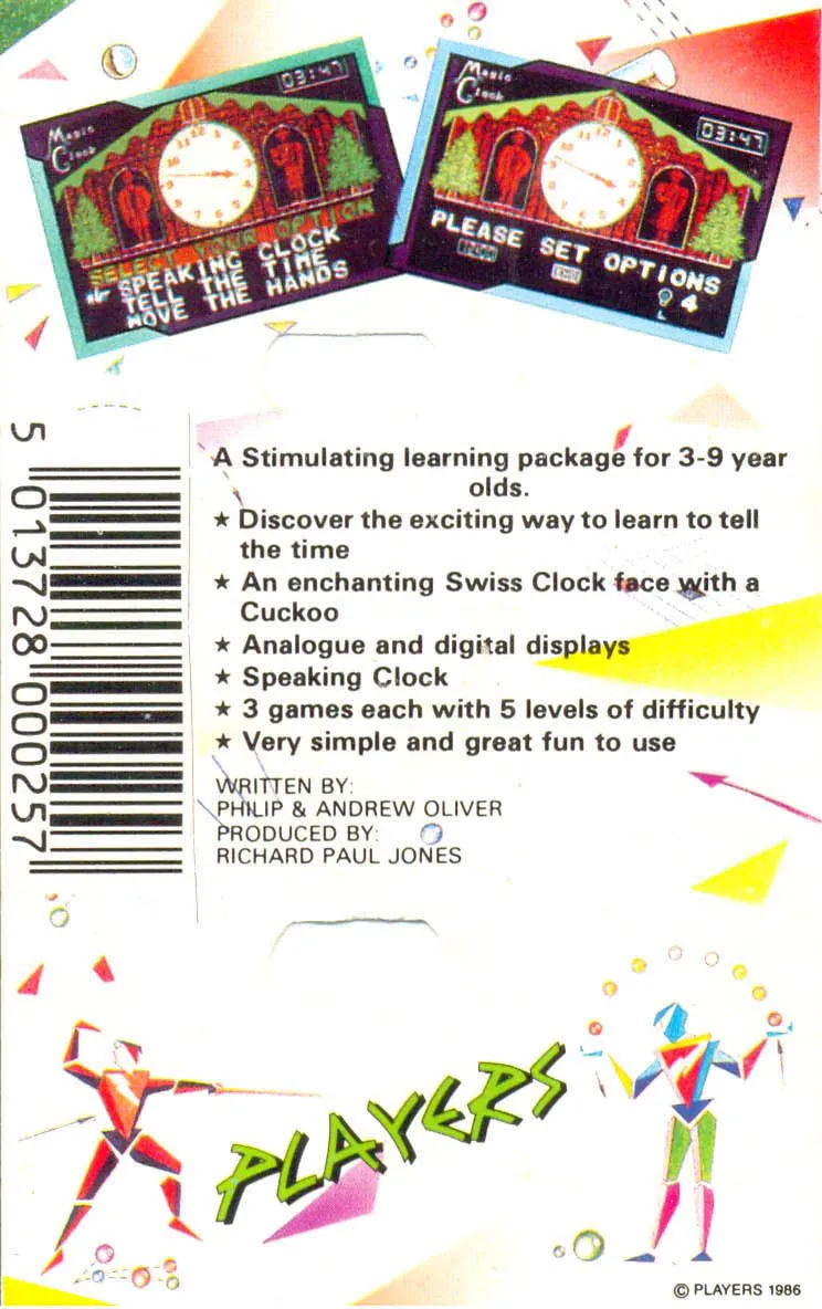 Magic Clock box back