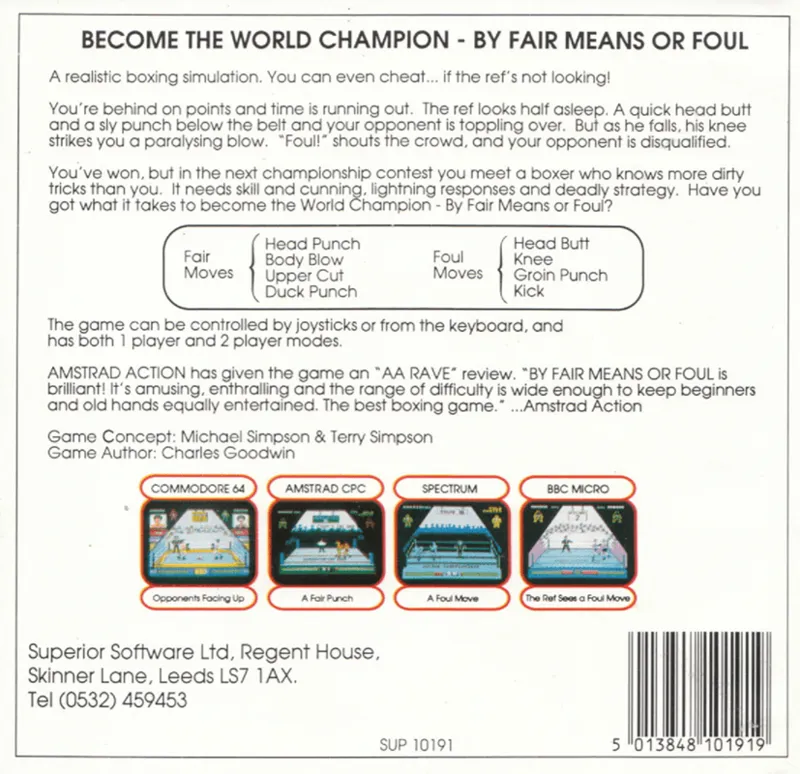By Fair Means or Foul box back