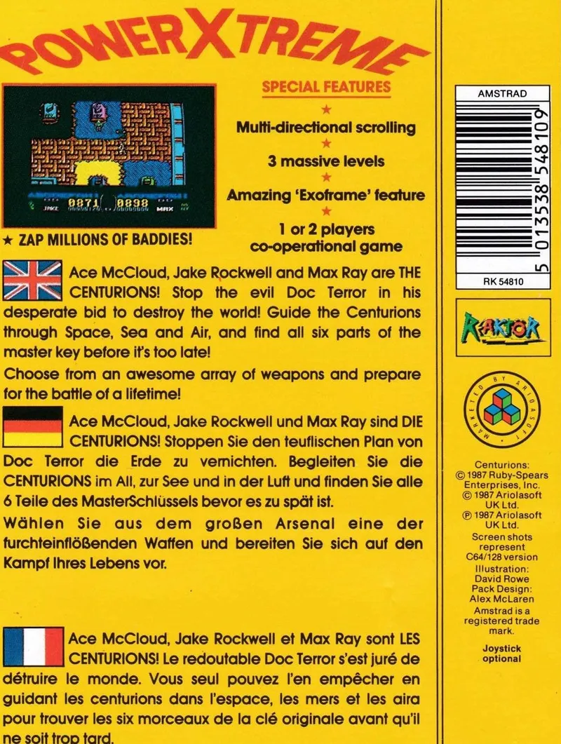 Centurions box back