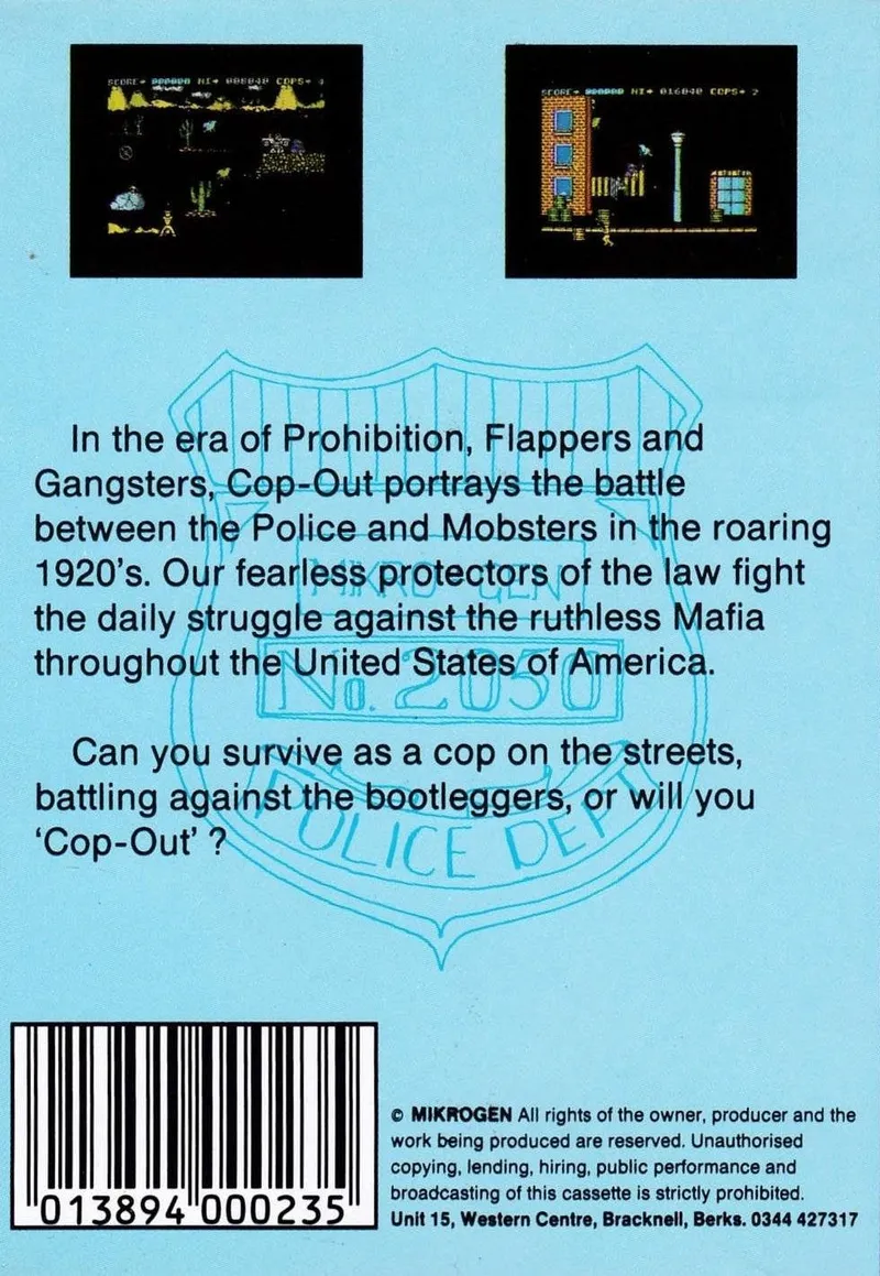 Cop-Out box back